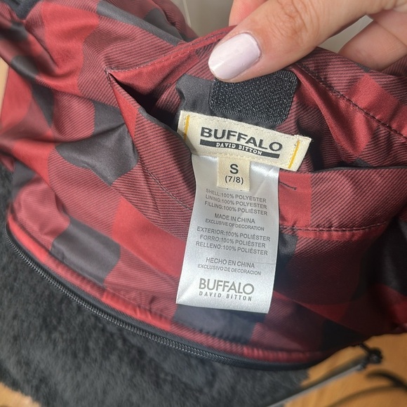 🆕 BUFFALO Kids' Reversible Vest Black/Red Checker Size (7-8) Black/Red/Gray - Picture 6 of 6